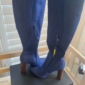Elegant Navy Heeled Boots